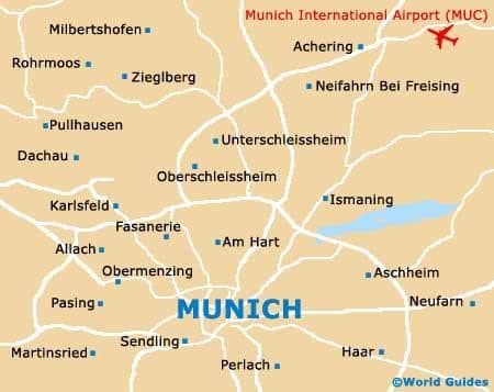 Plan des aéroports de Munich