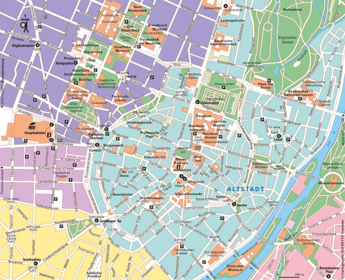 Plan du centre ville de Munich
