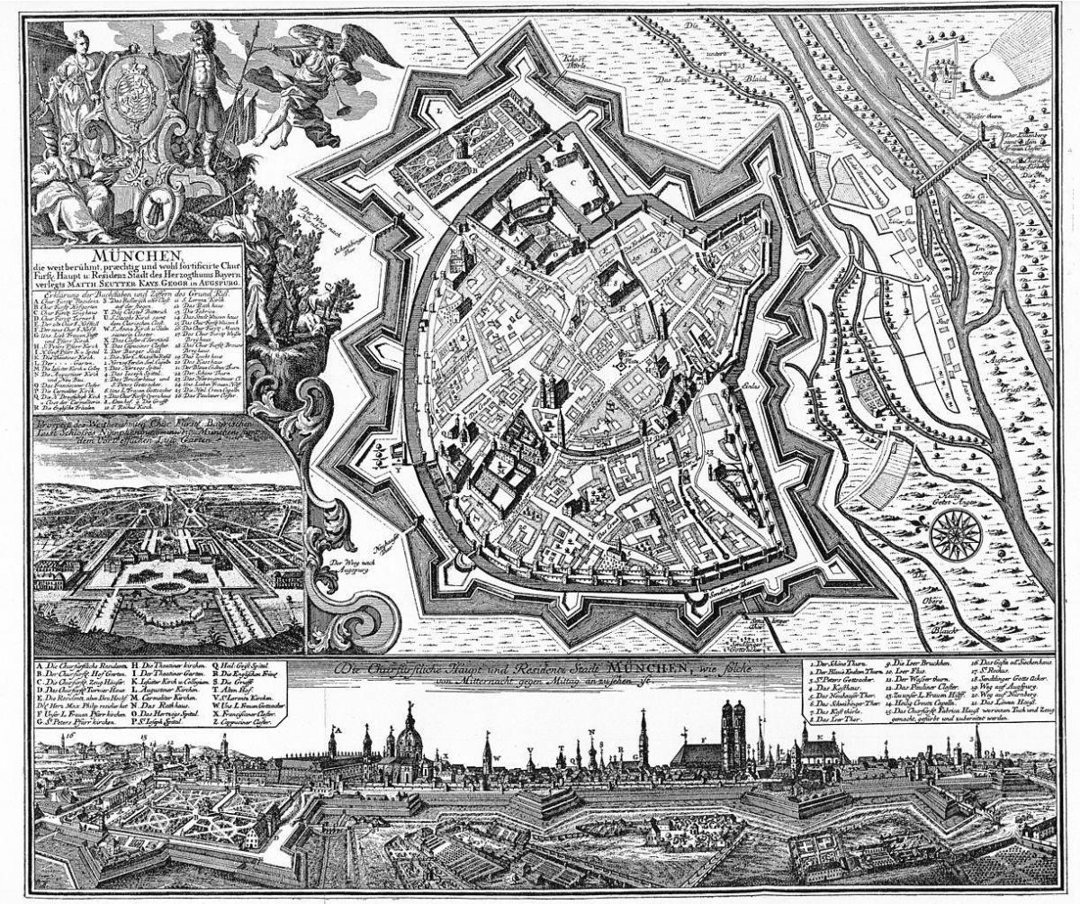 Plan antique de Munich